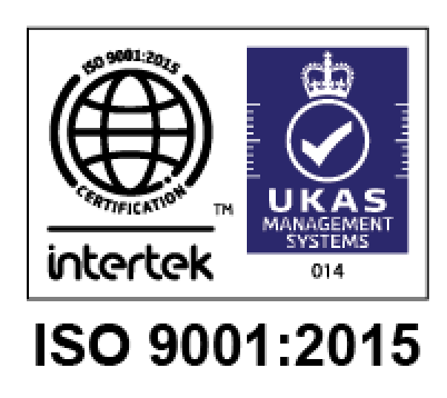 ISO 9001:2015 certified — Intertek / UKAS